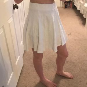 White skater skirt